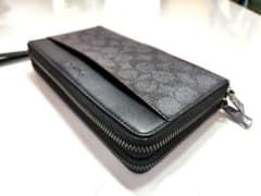 COACH 長財布 黒 メンズ ギフト プレゼント 高級感 スマホ収納可 未使用のサムネイル
