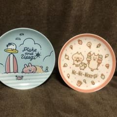 【メグ様専用】ピスケ&うさぎ　ねーねーねこ　陶器皿 2枚セットのサムネイル