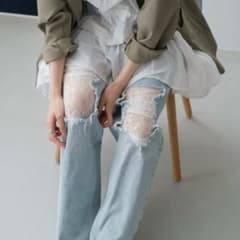 レースデニムパンツ　kastaneのサムネイル