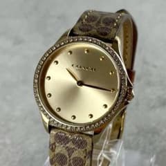 稼働✨極美品 コーチ COACH 腕時計 ダイヤベゼル クォーツ