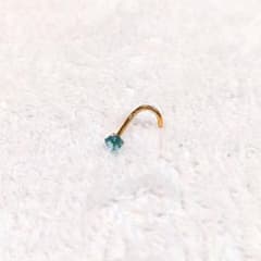 1個 鼻ピアス 2.5㎜CZ ライトブルー