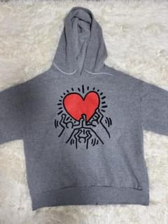Keith Haring キースヘリング ハート パーカー グレー XLのサムネイル