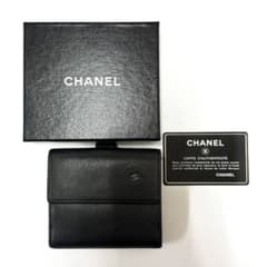 CHANEL ブラック 二つ折り財布のサムネイル