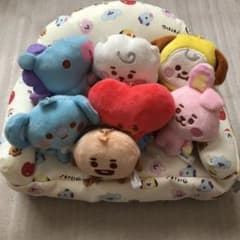 bt21 티슈 케이스와 푹신푹신 마스코트 7종 세트