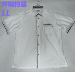 Thumbnail of 美品 沖縄物語 かりゆしウェア LL 半袖シャツ ノーアイロン XL