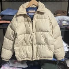 80s'MONCLERモンクレールベージュ ダウンジャケットMアシックス スキー