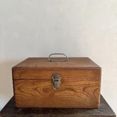 miii様専用　アンティーク　ナラ材　レトロ　救急箱　薬箱　木箱　裁縫箱