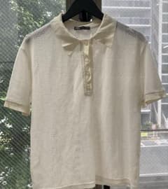 【ZARA】メッシュポロシャツ　Tシャツ　Sサイズのサムネイル