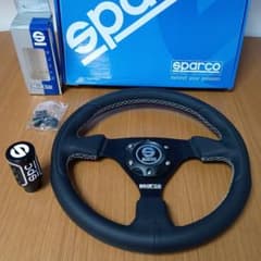 sparco ステアリング・ハンドル本体 黒 sparco MTシフトノブ本体 sparco ステアリング・ハンドル本体 黒 sparco MTシフトノブ本体