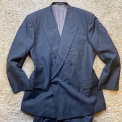ヴィンテージ ダブル スーツ セットアップ ブルー 青 菅田将暉 L〜XL