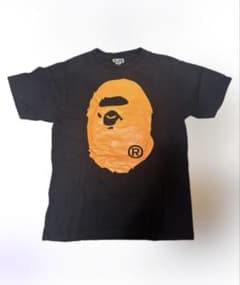 BAPE オレンジ顔 Tシャツ 黒のサムネイル