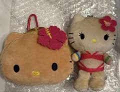 日焼けキティ　マスコット フェイスポーチ　2点セットのサムネイル