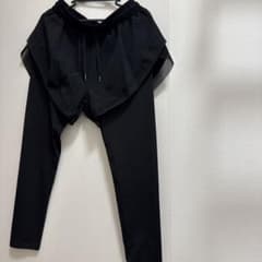 ショートパンツ付きレギンス(XL/ブラック) ホットヨガのサムネイル