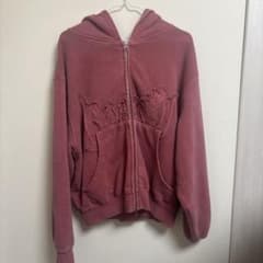 bless u bu pigment zip hoodie ピンク - メルカリ