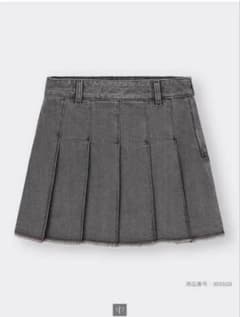 GU デニムローウエストプリーツミニスカート 07 GRAYのサムネイル