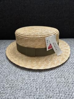 【新品未使用】田中帽子店 麦わら帽子 カンカン帽　レディースのサムネイル