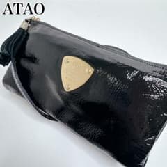 アタオ ブーブー ショルダーウォレット 斜め掛け エナメル ロゴ プレート 黒 楽天市場】【ATAO公式】ブーブー・ブラックダイヤモンド レザー