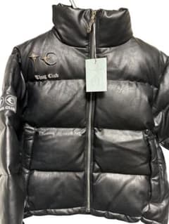 THUG CLUB TC Leather Puffer Jacket Blackのサムネイル