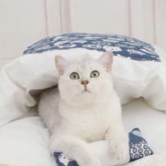 ペット用✨あったか 布団 ☆総ねこ和柄✨Mサイズのサムネイル