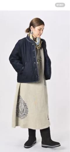 インディゴ908キルト厚ナイロンスタンドブルゾン - メルカリ