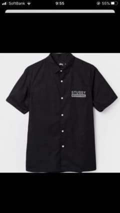 大幅値下げ！Stussy CITY PRINT SHIRT 半袖　シャツ 黒のサムネイル
