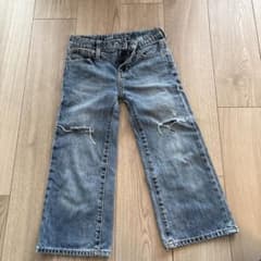 OLD NAVYハイライズボギーワイドレッグデニムパンツ【6years old】のサムネイル