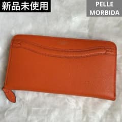 新品未使用 PELLE MORBIDA ラウンドジップ 希少カラー オレンジ - メルカリ