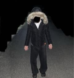 ファー付き ダウンジャケット お兄系 Y2K グランジ 平成 Opium 黒