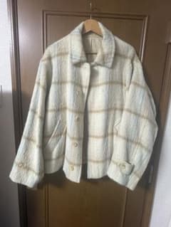 AURALEE オーラリーアルパカシャギーチェックジャケットコート サイズ3