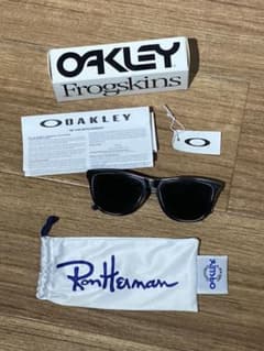 レア Ron Herman コラボ OAKLEY 黒 フロッグスキン サングラスのサムネイル