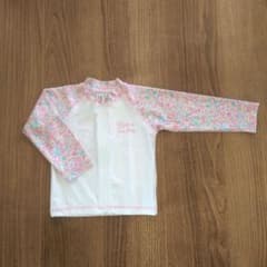 ベビーラッシュガード(女の子) 80cm フルジップ 花柄のサムネイル