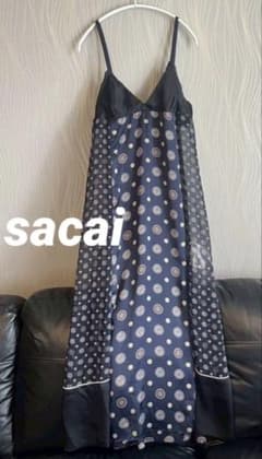 sacai サカイ 小紋柄ワンピース Komon Print Dress - メルカリ