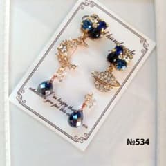 ♡ハンドメイド♡ビジューピアスイヤリング ♡ハンドメイド♡ビジューピアスorイヤリング№534 - メルカリ