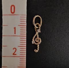 ノジェス k10 ト音記号 ダイヤモンド ネックレスチャーム - メルカリ