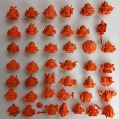 大量42体】SDガンダム ガン消し オレンジ 当時物 (武者・騎士 他 