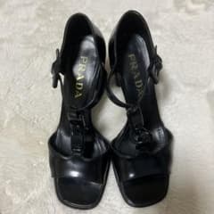 【美品】【完売品】PRADA エナメルレザー ストラップヒール 39 美品】【完売品】PRADA エナメルレザー ストラップヒール 39