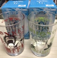 ワンピース 一番くじ 匠ノ系譜 決闘ノ記憶 グラス 2個セット ルフィ ゾロのサムネイル