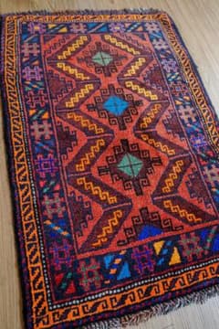 アフガン バルーチ ヴィンテージ絨毯 79×53cm トライバルラグ - メルカリ