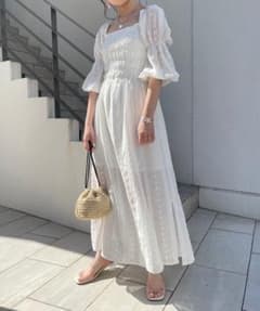 5分袖刺繍シャーリングワンピース who's who Chicoのサムネイル