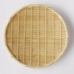 竹製 丸ざる 盆ざる 調理器具 丸盆ざる(竹ざる 水切りザル) 直径約27cmのサムネイル