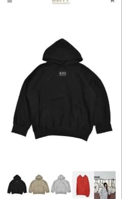 BLITT 420 TIME TO SMOKE オーバーサイズパーカー ブラックのサムネイル