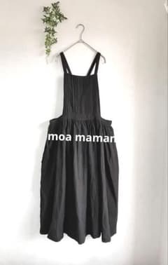 moa maman eri onoda新品　麻リネン100% エプロンワンピース moa maman eri onoda新品 麻リネン100% エプロンワンピース - メルカリ