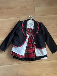 【送料無料】小学校入学式に着られる赤の可愛いチェック柄♪のサムネイル