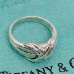 美品】ティファニー シグネチャー クロスリング SV925 廃盤 約10.5号 