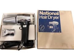 昭和レトロドライヤー National Hair Dryer 120V/240V 昭和レトロ National ヘアドライヤー EH-59 箱付 動作品 - メルカリ