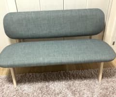 値下げ　美品　ニトリ　リラックスワイド　チェア　ベンチ　グレー　ダイニング 値下げ 美品 ニトリ リラックスワイド チェア ベンチ グレー