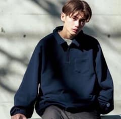 BONBON BENTIDEA ハーフジップバルーンスリーブスウェット　Sのサムネイル
