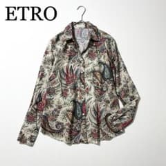 美品・近年⭐️ETRO エトロ 長袖ドレスシャツ ストレッチ ペイズリー柄