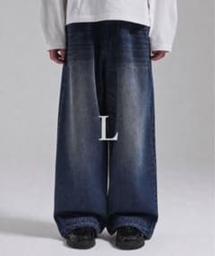 Parts Lab. ベーシックワイドイージーデニムパンツ　Lのサムネイル