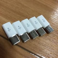 ♥Type-C 変換アダプター 5個セット 白のサムネイル